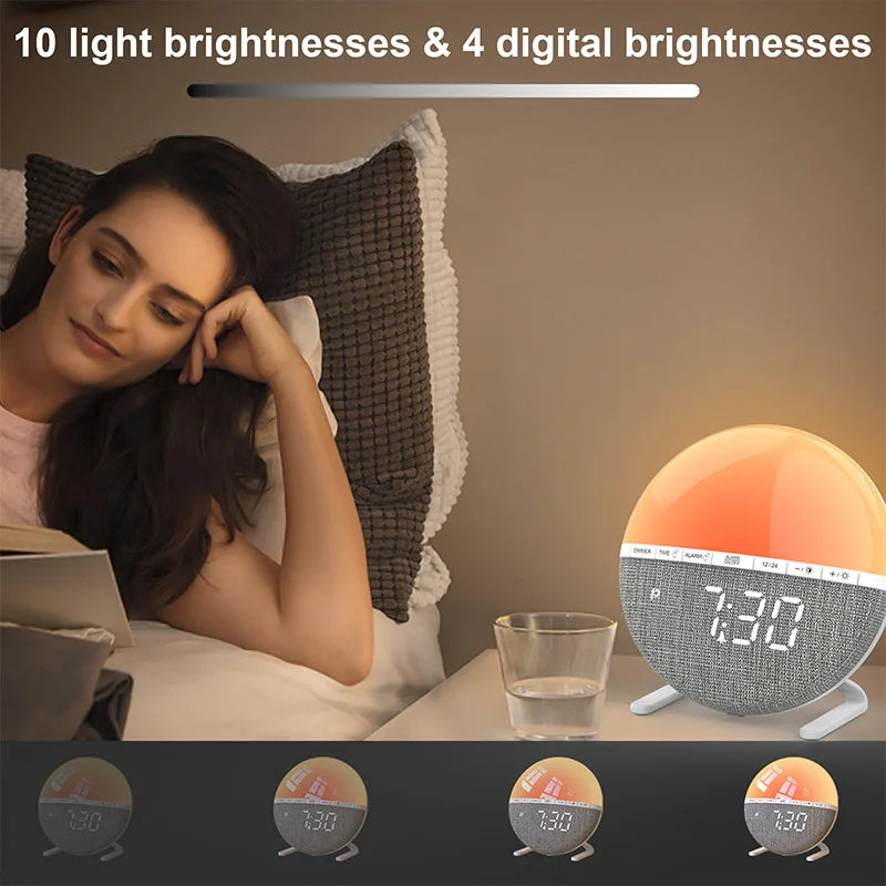 Sunrise Alarm Clock – Wake Up Naturally with Soft Light & Sounds