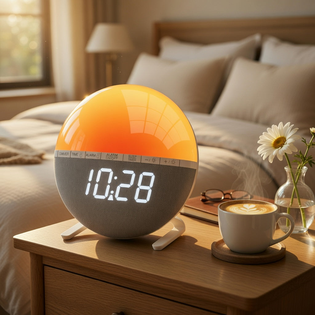 Sunrise Alarm Clock – Wake Up Naturally with Soft Light & Sounds