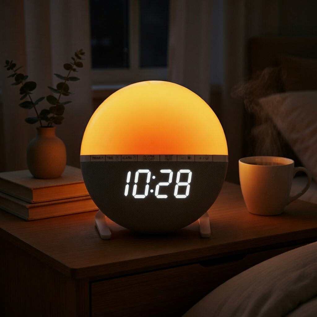 Sunrise Alarm Clock – Wake Up Naturally with Soft Light & Sounds